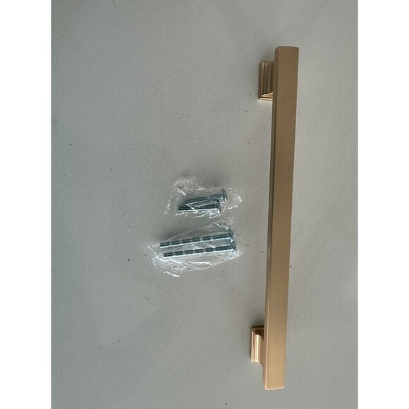 Alzassbg Brushed Brass Cabinet Pulls, 7-1/2 Inch Hole Centers cabinet drawer 8pc - Picture 6 of 15